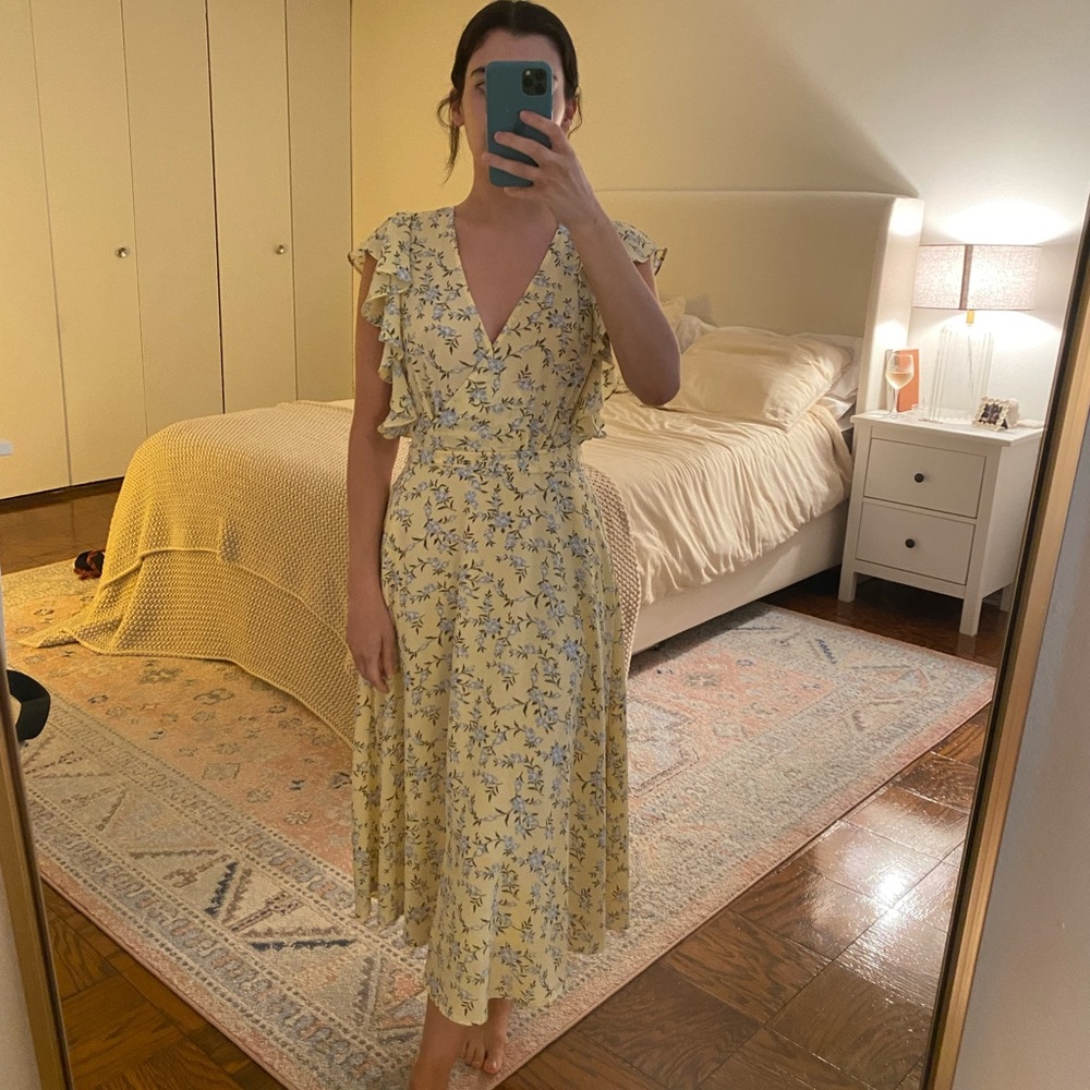 1 state midi floral dress